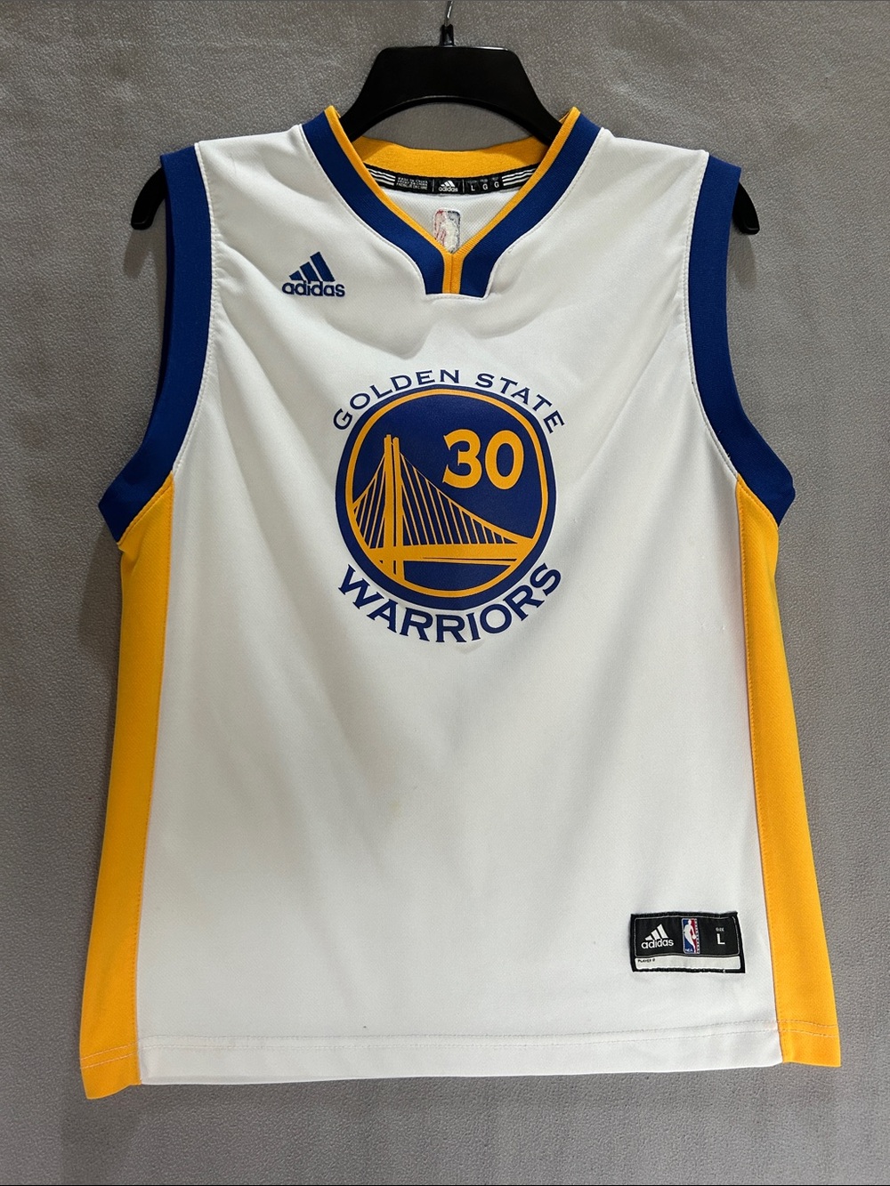 Adidas Golden State Warriors Curry Basketball Jersey - Youth L